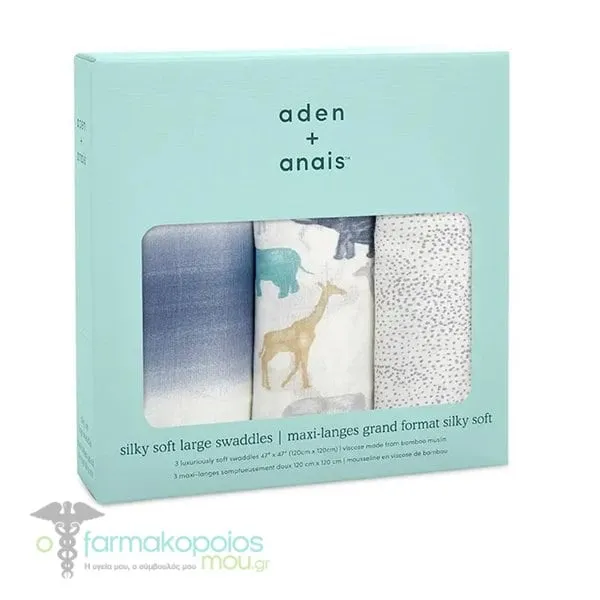 Aden + Anais Boutique Silky Soft Muslin Swaddles Expedition, 3pcs