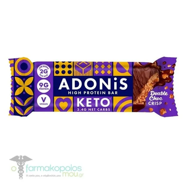 Adonis Keto Protein Bar with Double Chocolate, 45g
