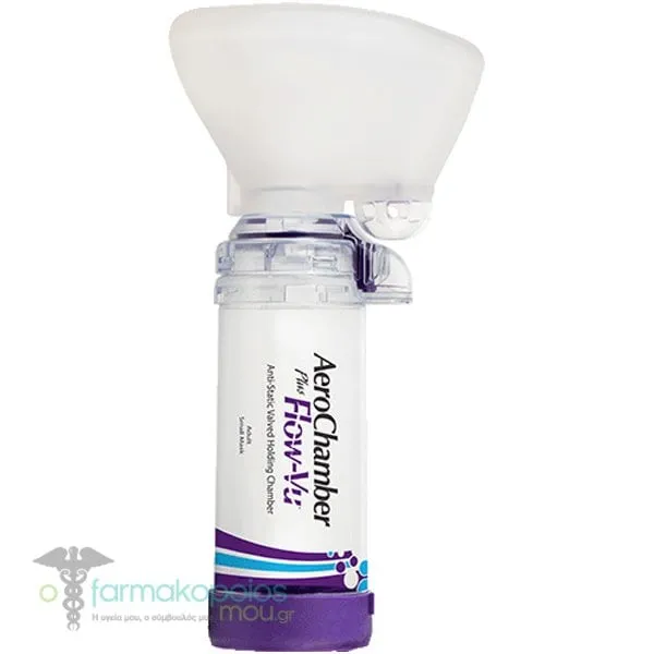 Aerochamber Mask Plus Flow Vu Αεροθάλαμος Eνηλίκων με Μάσκα Small, 1τεμ