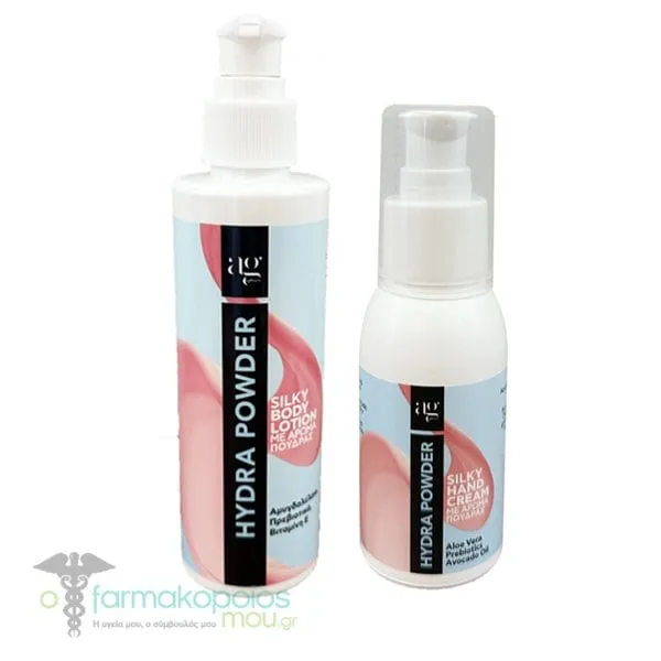 Ag Pharm Hydra Powder Promo Silky Body Lotion, 200ml & Free Silky Hand Cream, 50ml, 1set