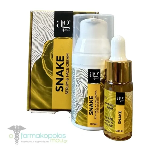 Ag Pharm Snake Promo with Anti-Aging Face Serum, 10ml & Moisturizing Face Cream, 30ml, 1set