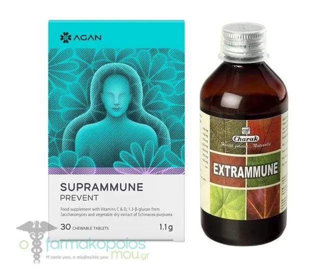 Agan Suprammune Prevent, 30tabs & Charak Extrammune Syrus, 200ml