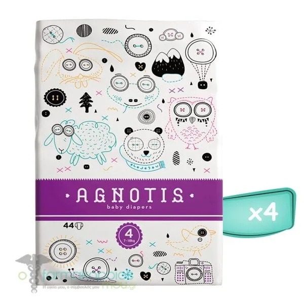 Agnotis Baby Diapers No 4 (7-18kg), (4x44) 176 pieces
