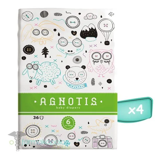 Agnotis Baby Diapers No 6 (16-30kg), (4x36) 144 pieces