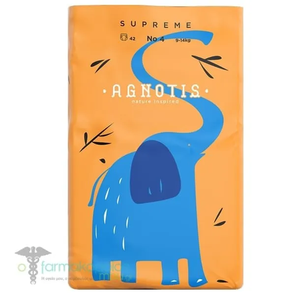 Agnotis Supreme Baby Diapers with Adhesive No 4 (9-14kg), 42pcs