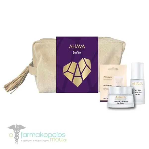 Ahava Promo Even Tone Pack Dark Spot Correcting Gel Cream 50ml & Dark Spot Correcting Serum 30ml & Facial Renewing Peel 8ml,1set