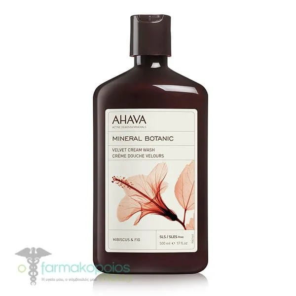 Ahava Mineral Botanic Cream Wash - Hibiscus & Fig, 500ml