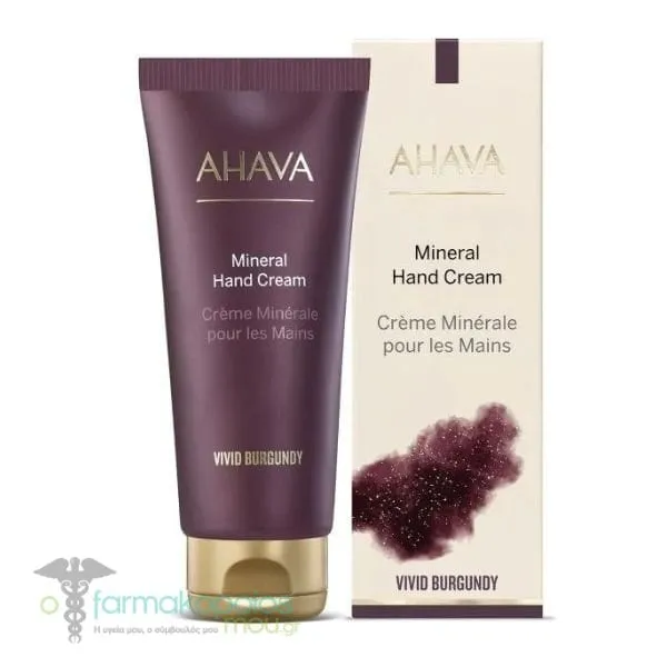 Ahava Vivid Burgundy Mineral Hand Cream, 100ml