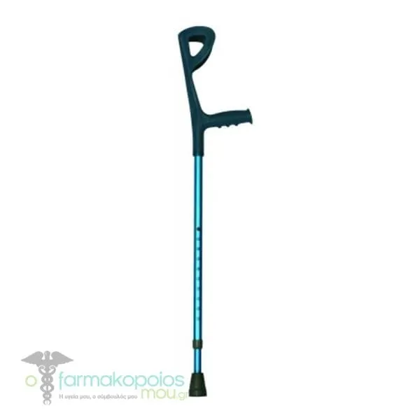 Alfacare Elbow Cane with Button Blue AC-245, 1pc