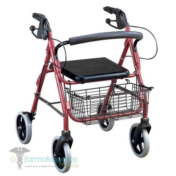 Alfacare Aluminum Rollator Red AC-330, 1pc