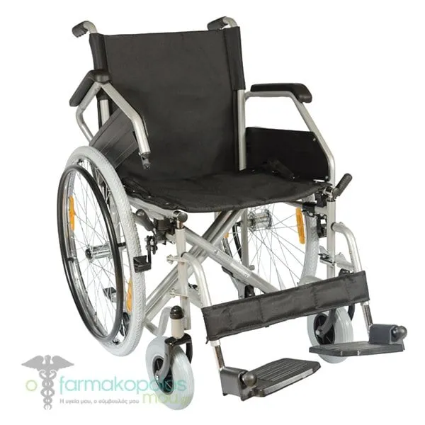 Alfacare Folding Wheelchair Smart 46cm Silver, 1pc