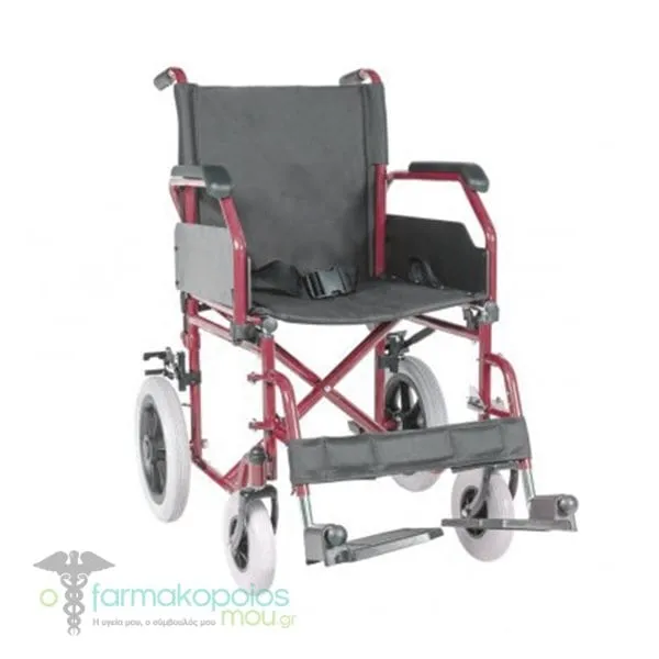 Alfacare Standard Transport Wheelchair with Companion Brakes AC–42 Bordeaux, 1pc