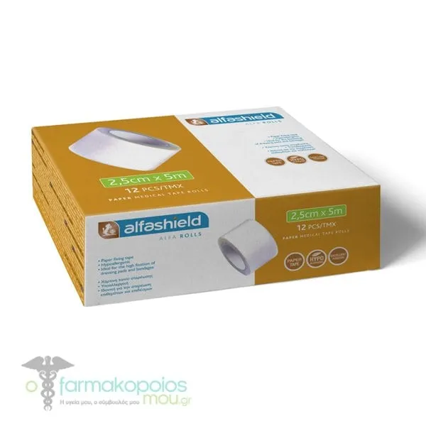 Alfashield Paper Fixing Tape (2.5cm x 5m), 12pc