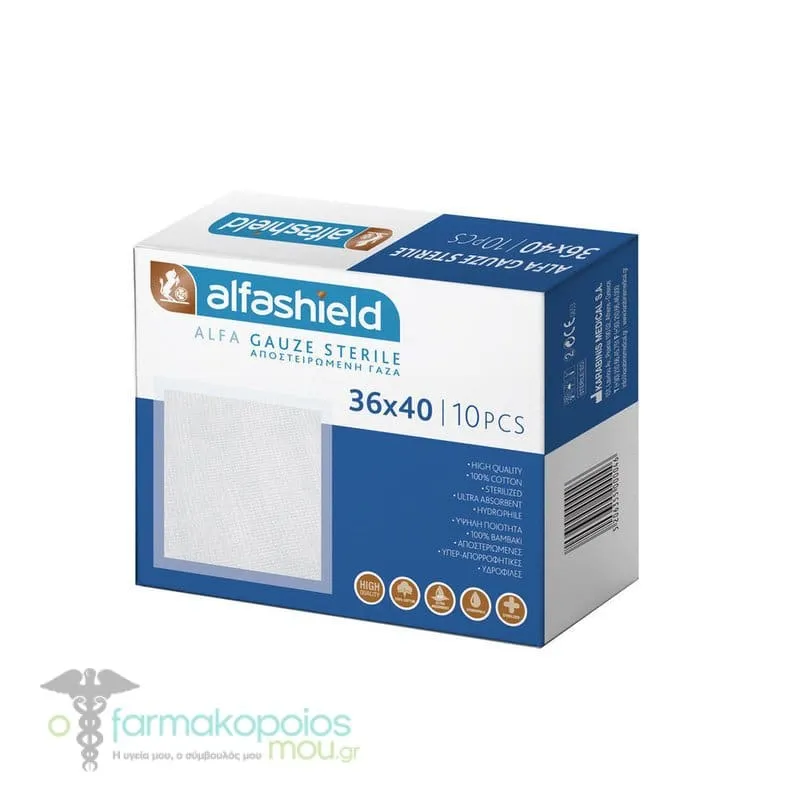 Alfashield Sterile Gauze 36cm x 40cm, 10pcs