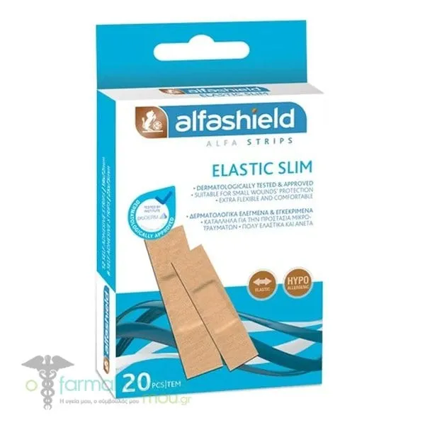 Alfashield Elastic Slim Επιθέματα Μικροτραυματισμών 19x27cm &amp; 25x75cm, 20τεμ