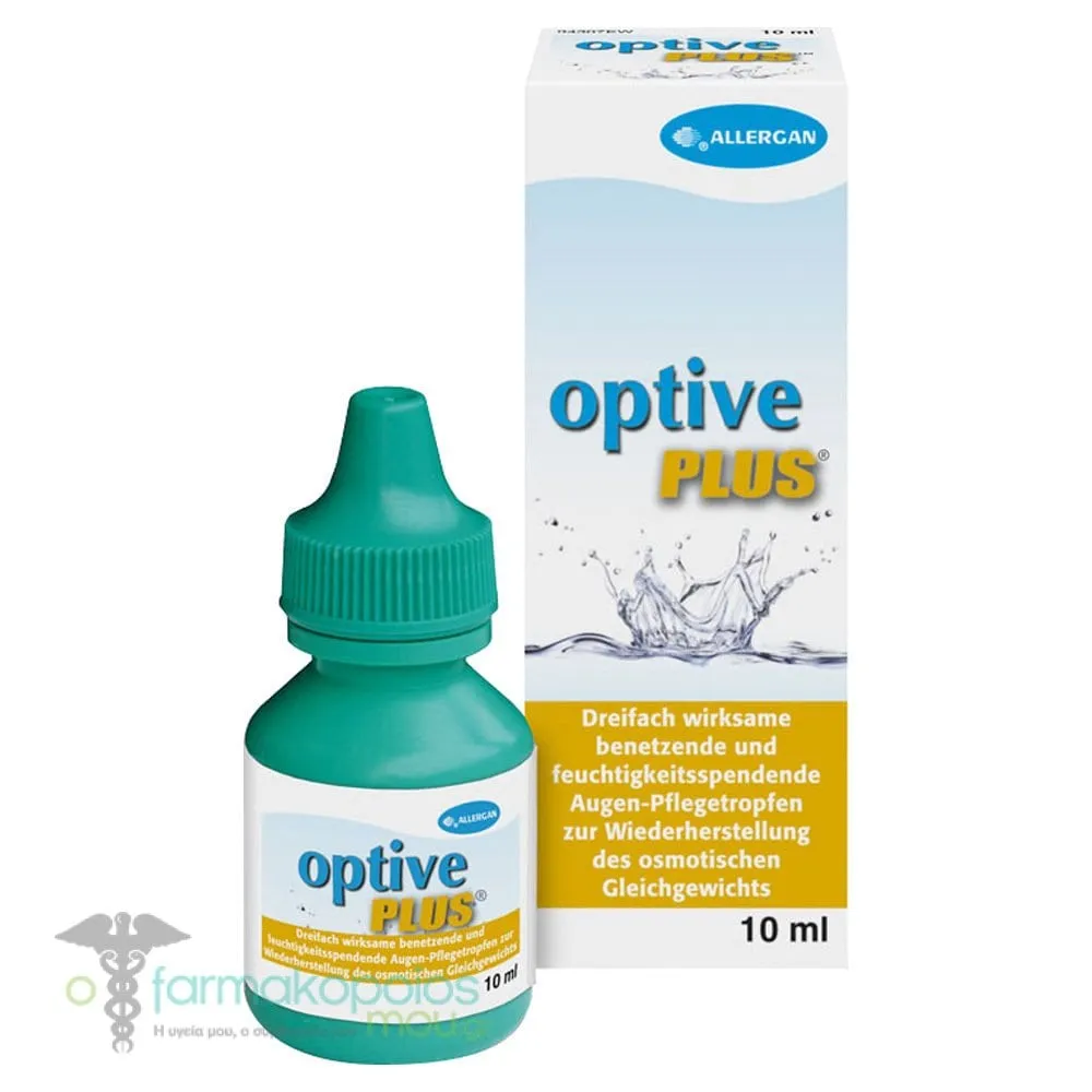Allergan Optive Plus Triple Action Lubricating Eye Drops, 10ml