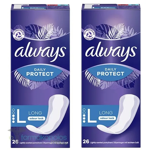 Always Dailies Large (1+1) Extra Protect Σερβιετάκια, (2x26τεμ) 52τεμ