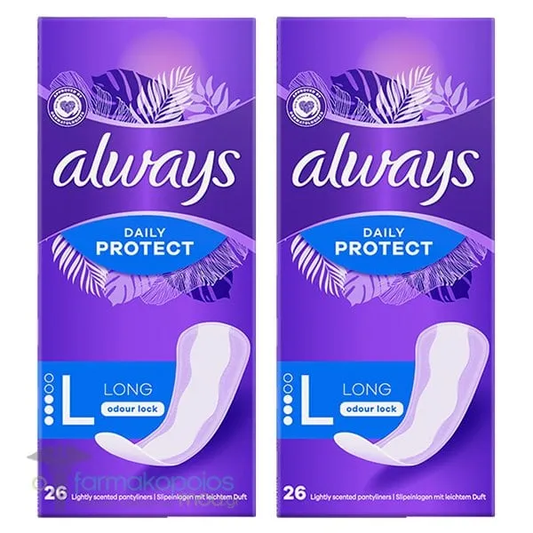 Always Dailies Large Extra Protect (1+1 ΔΩΡΟ) Σερβιετάκια, (2x26τεμ) 52τεμ