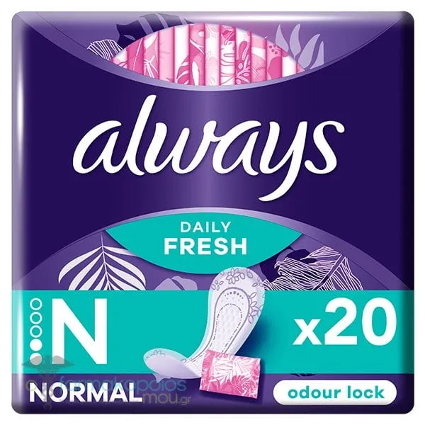 Always Daily Fresh Normal Σερβιετάκια, 20τεμ