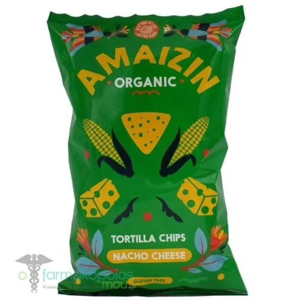 AMAIZIN Organic Tortilla Chips Nacho Cheese, 150g