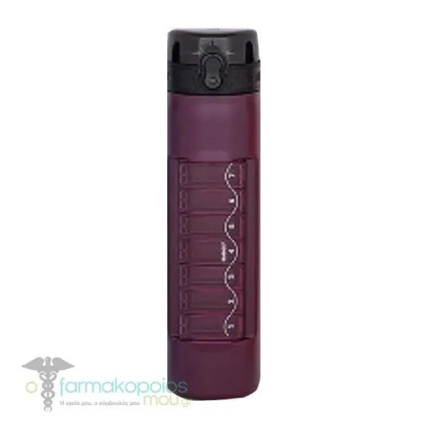 Anabox 2Go 700ml Bottle with 7-Day Pill Case, 1pc - Βυσσινί
