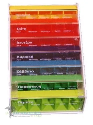 Anabox Weekly Pill Case, 7 daily cases with 5 compartments