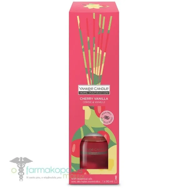 Υankee Candle Home Inspiration Reed Diffuser Cherry Vanilla, 90ml