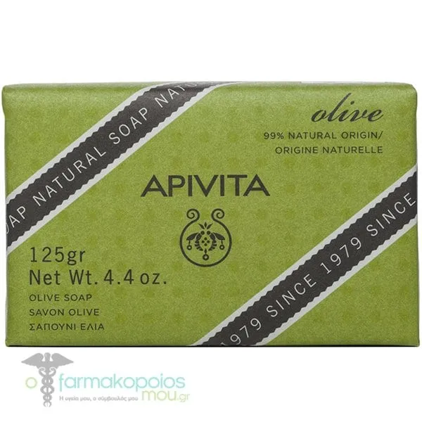 Apivita Natural Soap with Olive for Dry Skin, 125gr