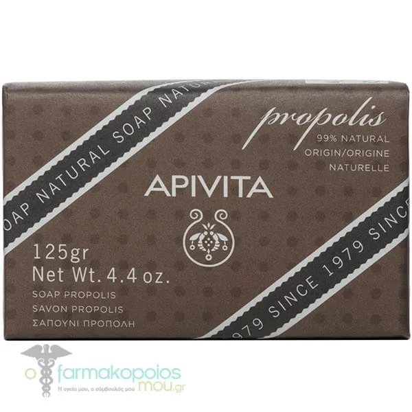 Apivita Natural Soap with Propolis for Oily Skin, 125gr