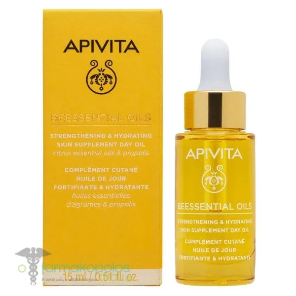 Apivita Beesential Oils Strengthening & Hydrating Skin Supplement Day Oil, 15ml