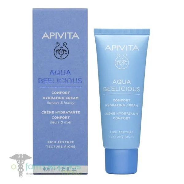 Apivita Aqua Beelicious Comfort Hydrating Cream Rich Texture, 40ml