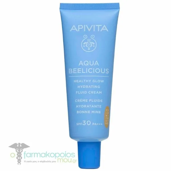 Apivita Aqua Beelicious Healthy Glow Hydrating Fluid Cream Tinted SPF30, 40ml
