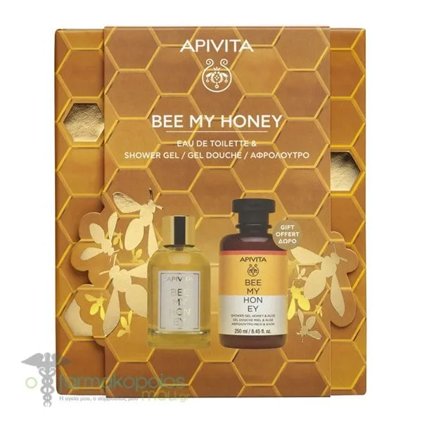 Apivita Bee My Honey Promo Eau De Toilette Unisex, 100ml & Free Shower Gel, 250ml, 1set