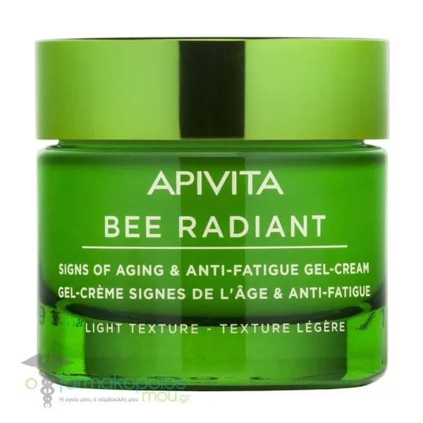 Apivita Bee Radiant Signs of Aging & Anti-Fatigue Gel-Cream Light Texture, 50ml