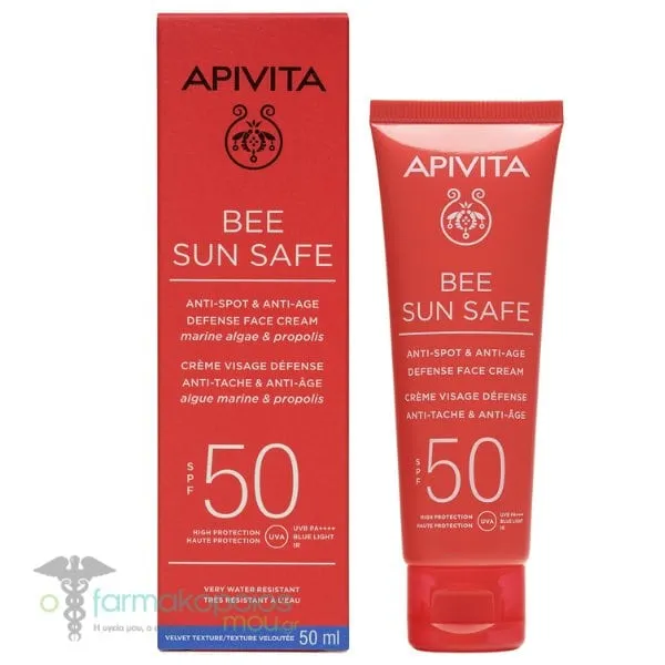 Apivita Bee Sun Safe Anti-Spot & Anti-Age Defense Face Cream SPF50, 50ml