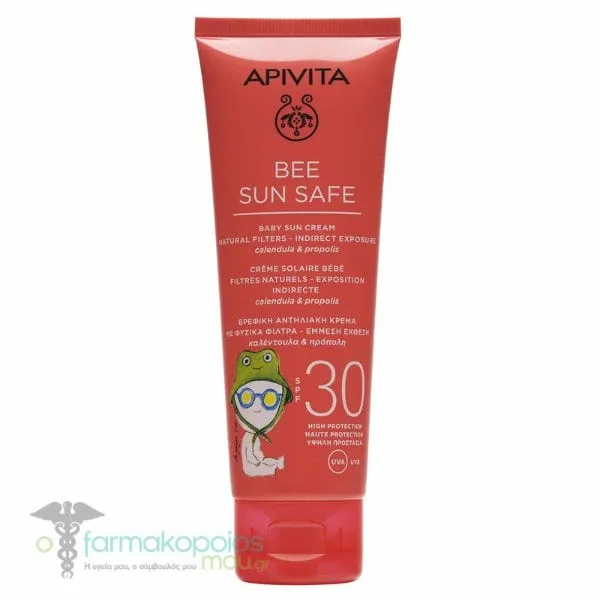 Apivita Bee Sun Safe Baby Sun Cream SPF30 with Calendula & Propolis, 100ml