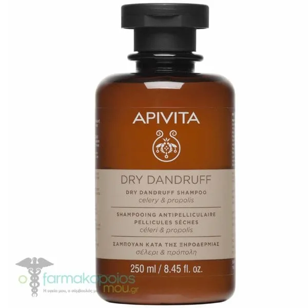 Apivita Dry Dandruff Shampoo with Celery & Propolis, 250ml