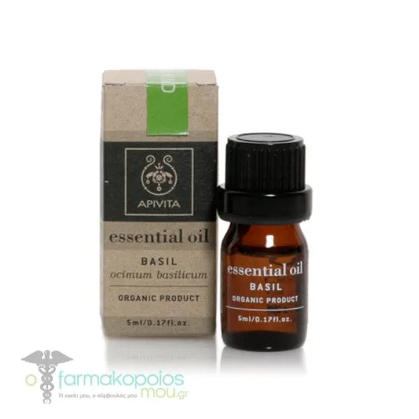 Apivita Essential Oil Basil, 5ml
