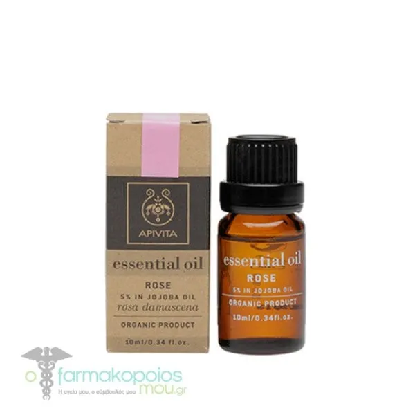Apivita Essential Oil Rose 5% in Jojoba Oil, 10ml