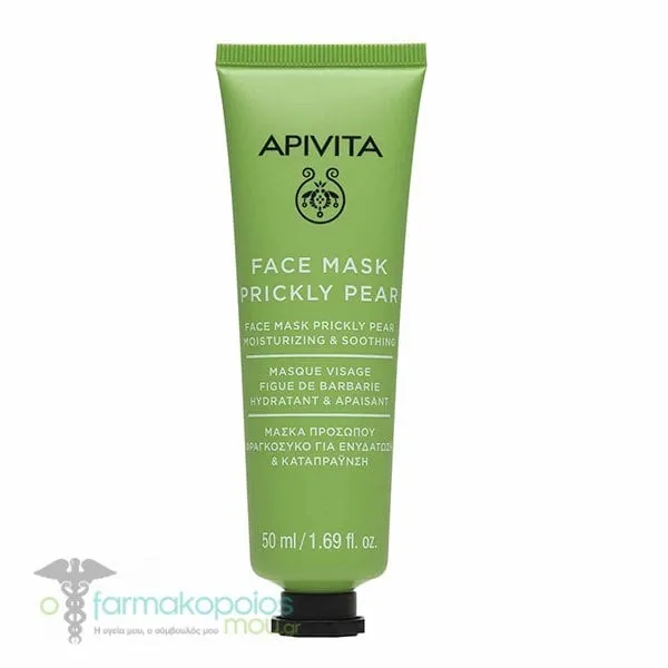 Apivita Moisturizing & Soothing Face Mask with Prickly Pear, 50ml
