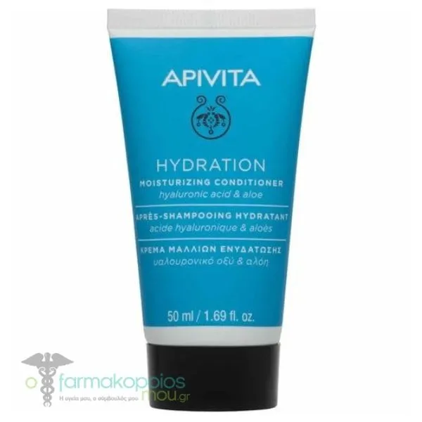 Apivita Moisturizing Conditioner with Hyaluronic Acid & Aloe, 50ml