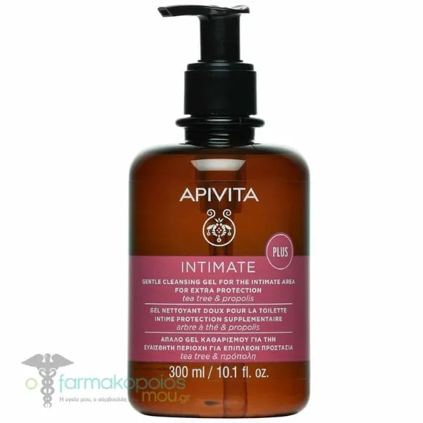 Apivita Intimate Plus Smart Pack Gentle Cleansing Gel for the Sensitive Area for Extra Protection, 300ml
