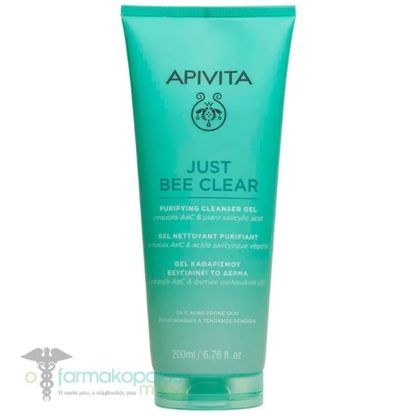 Apivita Just Bee Clear Purifying Cleanser Gel, 200ml