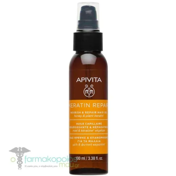 Apivita Keratin Repair Nourish & Repair Hair Oil, 100ml