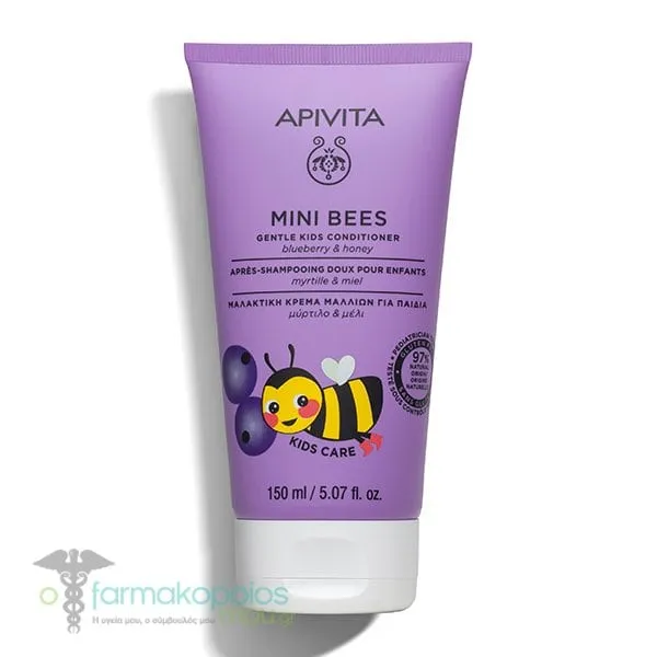 Apivita Mini Bees Μαλακτική Κρέμα Μαλλιών για Παιδιά με Μύρτιλο & Μέλι, 150ml