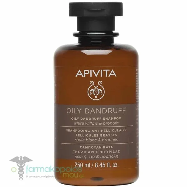 Apivita Oily Dandruff Shampoo with White Willow & Propolis, 250ml