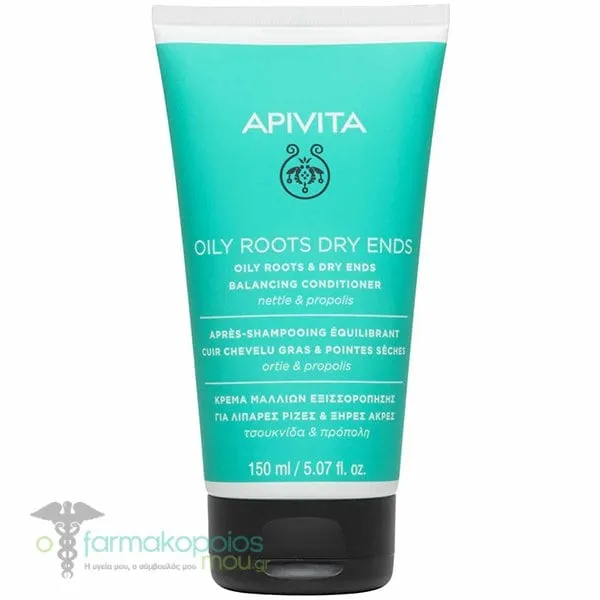 Apivita Oily Roots Dry Ends Balancing Conditioner with Nettle & Propolis, 150ml
