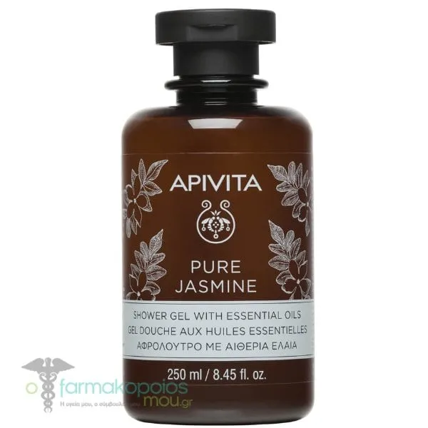Apivita Pure Jasmine Shower Gel with Essential Oils, 250ml