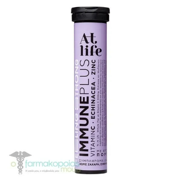 AtLife Immune Plus Vitamin C + Echinacea + Zinc, 20eff.tabs
