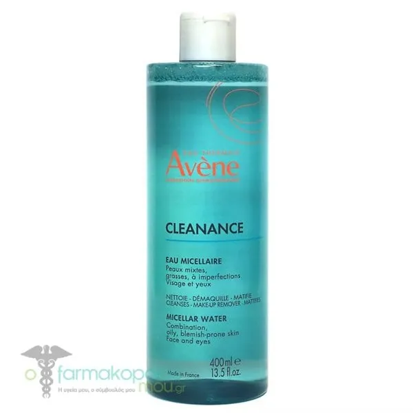 Avene Cleanance Micellar Water for Combination, Oily & Blemish-Prone Skin, 400ml